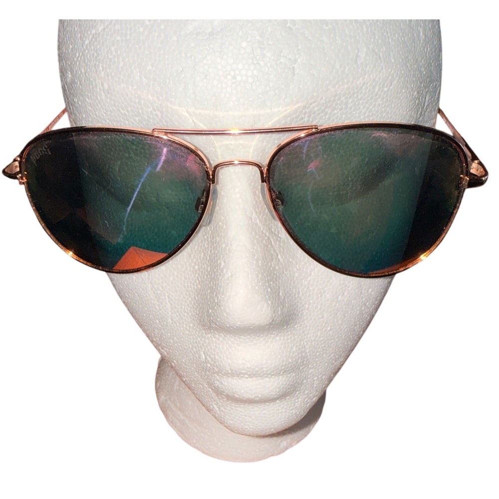 Pugs Gear M10 Aviator Sunglasses Rose Gold Mirrored Lens‎ Pilot Shades Vacation